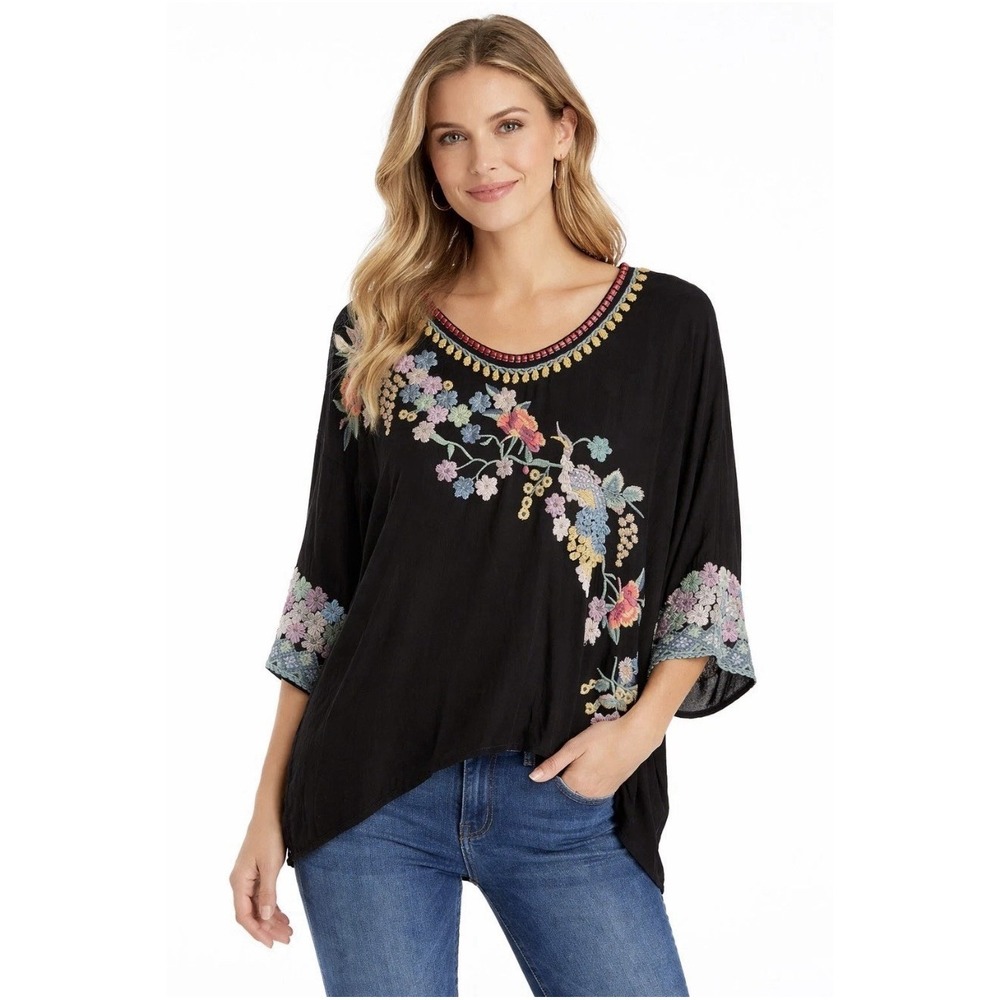 Johnny Was Women's Merielle Embroidered Blouse size S